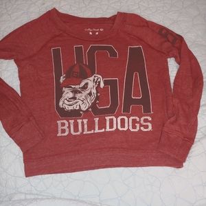 College Vault UGA Medium size Long sleeved T-shirt Red Bulldogs